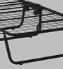 Istanbul Metal Folding Bed in Black Colour with Mattress