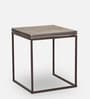 FurnitureKraft Bendigo grey  Metal End Table in Grey Colour