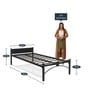 Metallika Metal Single Bed in Black Finish