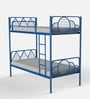 FurnitureKraft Nature  Metal Bunk Bed in Blue Colour