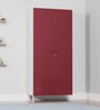 Metallika Rhine Wardrobe Cubboard With Locker in Maroon Colour