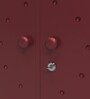 Metallika Rhine Wardrobe Cubboard With Locker in Maroon Colour