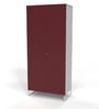 Metallika Rhine Wardrobe Cubboard With Locker in Maroon Colour