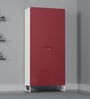 Metallika Rhine Wardrobe Cubboard With Locker in Maroon Colour