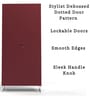 Metallika Rhine Wardrobe Cubboard With Locker in Maroon Colour