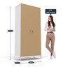 Metallika Zeya 2 Door Metal Almirah in Cappuccino Brown Colour
