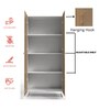 Metallika Zeya 2 Door Metal Almirah in Cappuccino Brown Colour