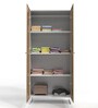 Metallika Zeya 2 Door Metal Almirah in Cappuccino Brown Colour