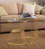 Orren Nesting Side Table In Gold Finish