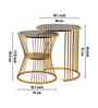 Orren Nesting Side Table In Gold Finish