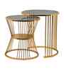 Orren Nesting Side Table In Gold Finish