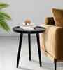 Sienna Elegant Mango Wood Side Table In Black Finish
