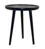 Sienna Elegant Mango Wood Side Table In Black Finish