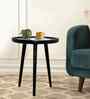 Sienna Elegant Mango Wood Side Table In Black Finish