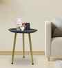 Crest Elegant Wooden Side Table In Black Finish