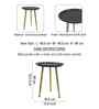 Crest Elegant Wooden Side Table In Black Finish