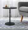 Regent Elegant Wooden Side Table In Black Finish