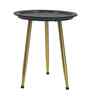 Crest Elegant Wooden Side Table In Black Finish
