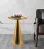 Verona Elegant Wooden Side Table In Gold Finish