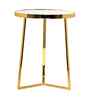 Nexa Elegant Wooden Side Table In Gold Finish