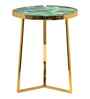 Monarch Elegant Wooden Side Table In Gold Finish