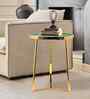 Monarch Elegant Wooden Side Table In Gold Finish