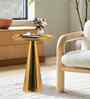 Verona Elegant Wooden Side Table In Gold Finish