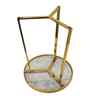 Nexa Elegant Wooden Side Table In Gold Finish