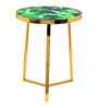 Monarch Elegant Wooden Side Table In Gold Finish