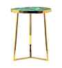 Monarch Elegant Wooden Side Table In Gold Finish