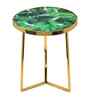 Monarch Elegant Wooden Side Table In Gold Finish