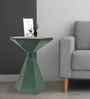 Elysian Elegant Wooden Side Table In Green Finish