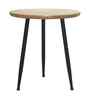 Amber Elegant Wooden Side Table In Natural Finish