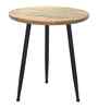 Amber Elegant Wooden Side Table In Natural Finish