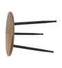Amber Elegant Wooden Side Table In Natural Finish