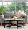 Veya Elegant Wooden Side Tablein Natural Finish
