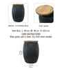 Veya Iron Storage Side Table In Black Finish
