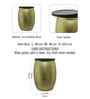 Veya Iron Storage Side Table In Gold Sparkling Finish