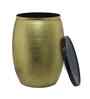 Veya Iron Storage Side Table In Gold Sparkling Finish