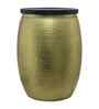 Veya Iron Storage Side Table In Gold Sparkling Finish
