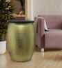 Veya Iron Storage Side Table In Gold Sparkling Finish