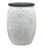 Veya Iron Storage Side Table In White Finish