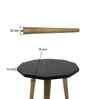 Natura Mango Wood Bedside Table In Black Finish