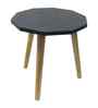 Natura Mango Wood Bedside Table In Black Finish