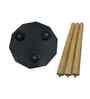 Natura Mango Wood Bedside Table In Black Finish