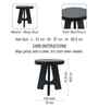 Vero Mango Wood Seating Stool In Black