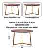 Zyra Natural Mango Wood Center Table In Golden Finish