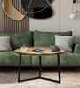 Veya Natural Mango Wood Center Table In Black Finish