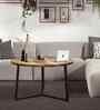 Veya Natural Mango Wood Center Table In Black Finish