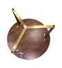 Zyra Natural Mango Wood Center Table In Golden Finish